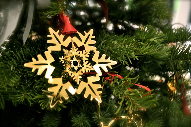Vánoční ozdobá zlatá hvězda, Georg Jensen