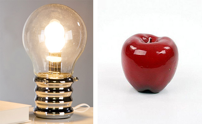 Žárovka ve tvaru lampy, nebo šťavnaté jablko, nachytaly byste se?
