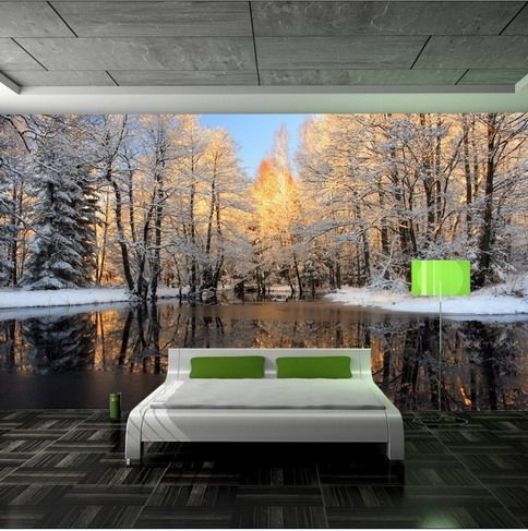 Fotorealistická tapeta v interiéru