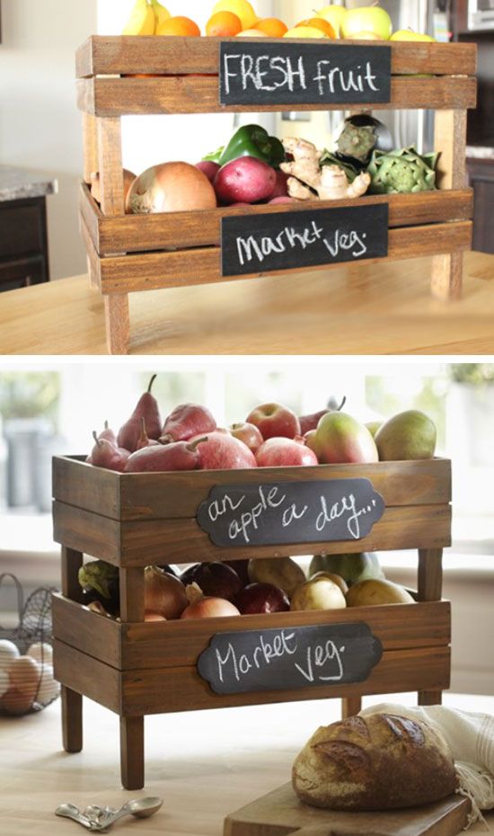 DIY úložný prostor pro ovoce a zeleninu