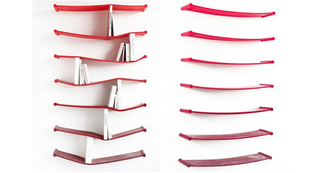 Designové poličky na knihy