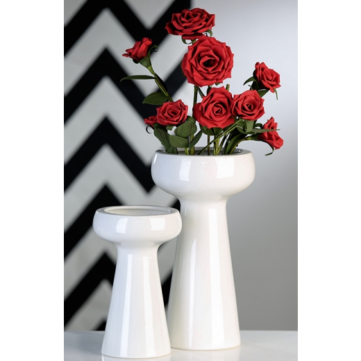 Váza porcelánová Campano, 25 cm, bílá